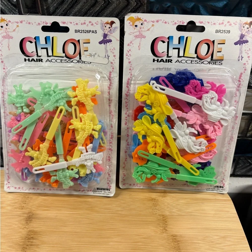 Chloe Colorful Kids Hair Clips Set